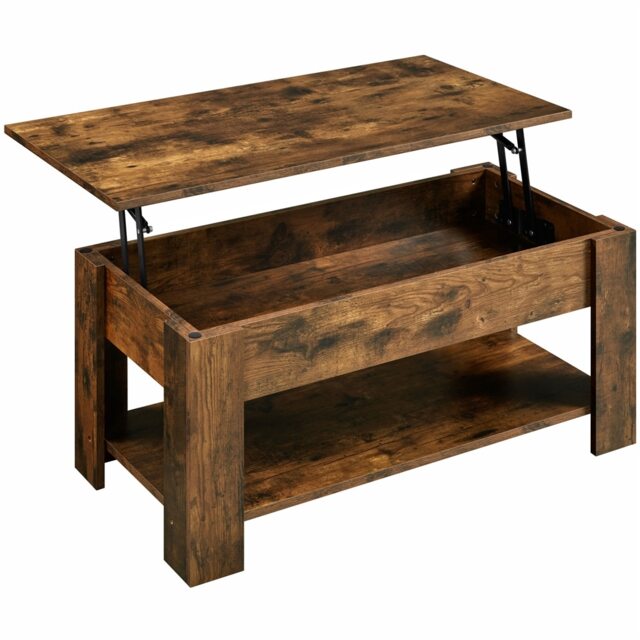 Yaheetech Lift Top Coffee Table with Hidden Compartment