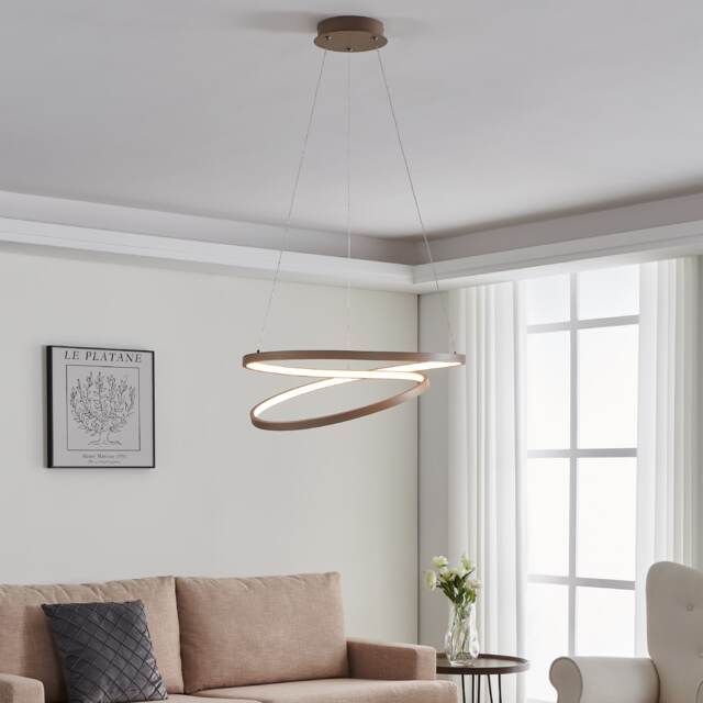EGLO Ruotale Modern Sandy Steel LED Pendant Light