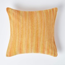 Homescapes Cotton Chenille Tie Dye Cushion Cover Orange Rust 60 x 60 cm 1