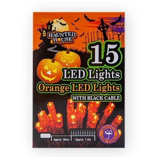 15 Orange LED Halloween Lights