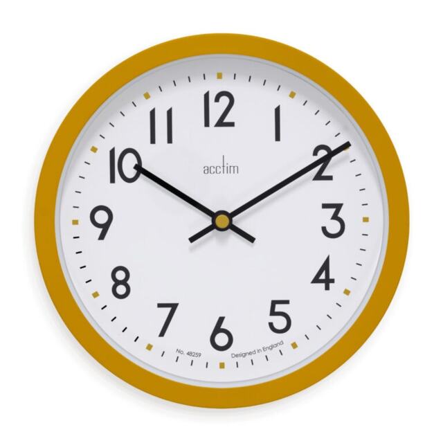 Acctim Elstow Small Kitchen Wall Clock Quartz Retro Style Dijon 20cm