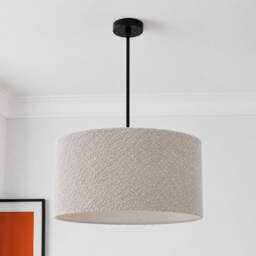 CGC PETRA 45 cm Large Grey Boucle Ceiling or Table Lamp Shade
