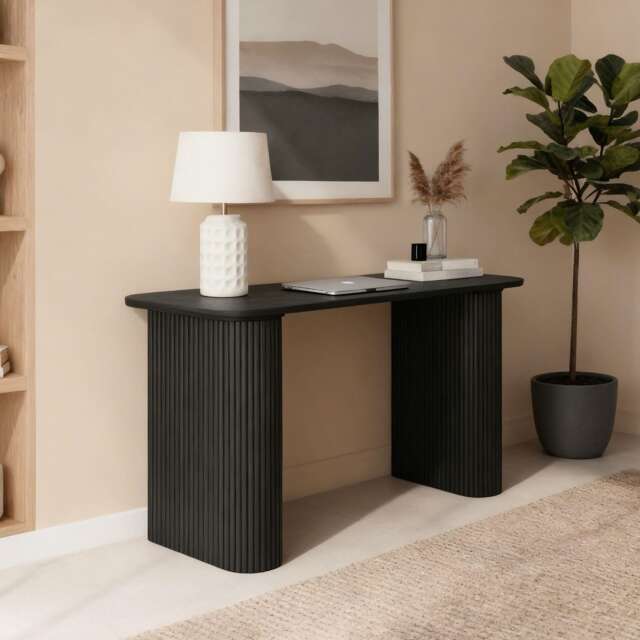 Monroe Wooden Compact Desk Computer PC Laptop Table Workstation Office