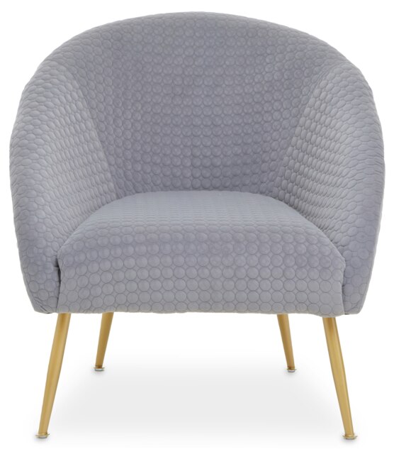 Orsina Grey Occasional Arm Chair with Curved Back, Velvet Upholstered Chair, Indoor Lounge Chair for Living Room