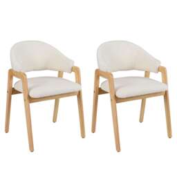 COSTWAY Modern Dining Chair Set of 2 with Padded Seat
