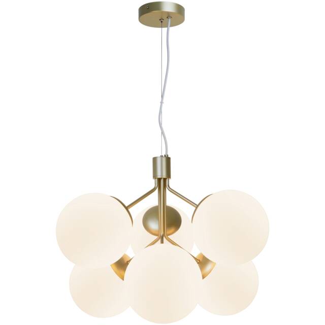 Nordlux Ivona Indoor Pendant Light Brass Glass E27 Hand Blown Glass - Mains Powered, IP20