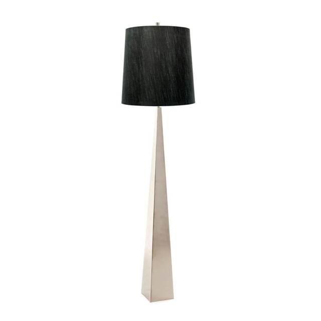 Ascent Floor Lamp with Tapered Shade, Polished Nickel