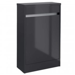 Bathroom Back to Wall Toilet WC Unit 494mm Wide - Storm Grey Gloss - (Urban) Grey Grey 1
