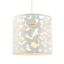 Unique Butterfly Themed Pendant Ceiling Light Shade in Gloss White
