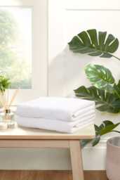 Eden Weave Pure Cotton Bath Sheet Towels Set Of 2 White Bath sheet 2