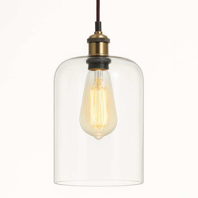 CGC Lighting Marinda Clear Glass Cylinder Lampshade