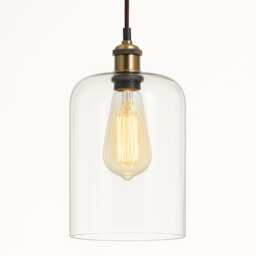 CGC Lighting Marinda Clear Glass Cylinder Lampshade
