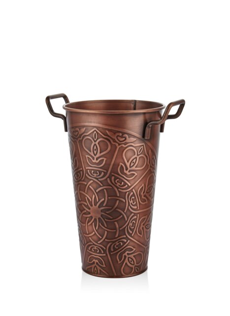 Copper Vase - 40 cm (H) x 29 cm (W) x 22 cm (D)