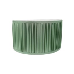ValueLights Jess Green Fabric Ruched Pleated Small Shade Green