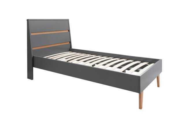 Otto Single Bed Frame in Grey