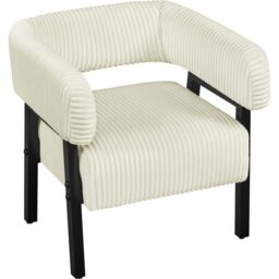 Yaheetech Contemporary Upholstered Armchair with Pocket Spring Seat-Beige