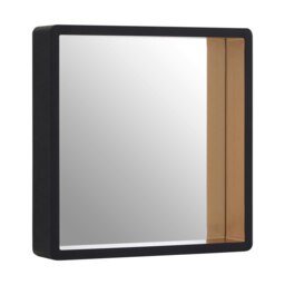 Trosa Medium Black Wall Mirror with Gold Edge Black