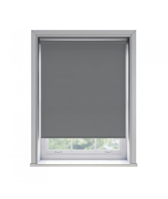 175cm No Drill Slate Grey Thermal Blackout Roller Blind (170cm Drop) Grey