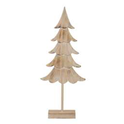 Hill Interiors Rustic Fir Tree Christmas Decoration Brown Brown/White 41cm x 6cm x 22cm 1