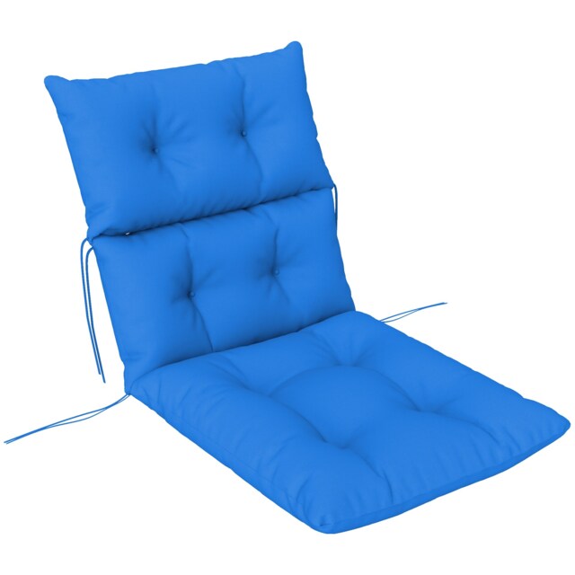Outsunny Adirondack Chair Cushion Rocking Chair Cushion w/ Ties, Blue Blue Blue 1