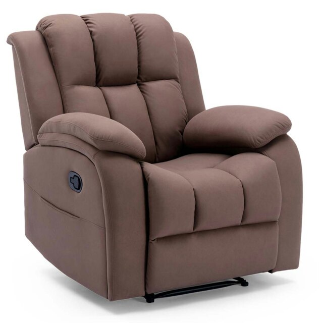 Brookline Electric Technology Fabric Auto Recliner USB Lounge Chair (Mocha)
