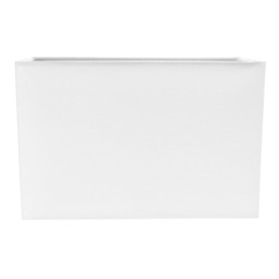 Contemporary and Stylish White Linen Fabric Rectangular Lamp Shade White White 1