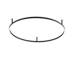 Oracle Slim 90cm Non Dim 4000K Round Integrated LED Semi Flush Ceiling Light Black