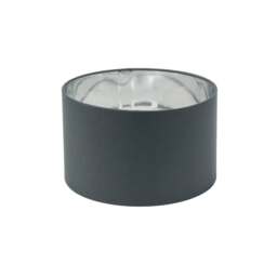 ValueLights Reni Small Charcoal Fabric Chrome Shade and Bulb