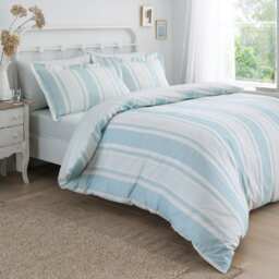 D & D Finlay Stripe Duvet Cover Set Blue