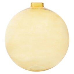 Orsina Amber Glass Vase, Warm Elegance of Amber Vase for Any Decor, Luxury Bottle Design Gold Colour Modern Vase