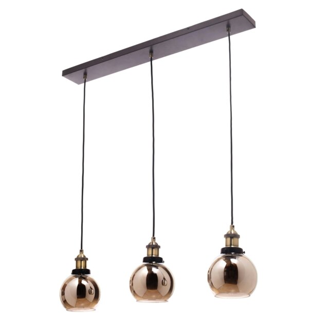 BHS Carter Industrial Style Diner Pendant Bar, Bronze