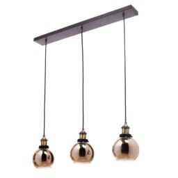 BHS Carter Industrial Style Diner Pendant Bar, Bronze