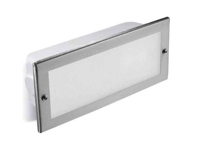Tamesis Outdoor Recessed Wall Light Stainless Steel 1x E27 23.5cm IP44