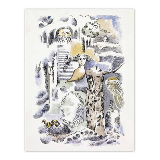 "Ghosts Design for Urne Buriall Book Nash Wall Art Poster Print 12X16"""