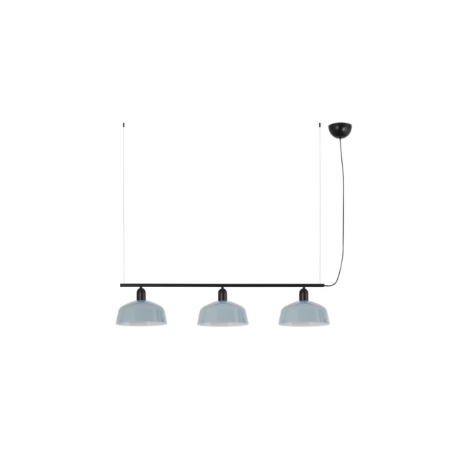 Tatawin Medium Bar Pendant Ceiling Light Black, Gloss Grayish Blue 3x E27