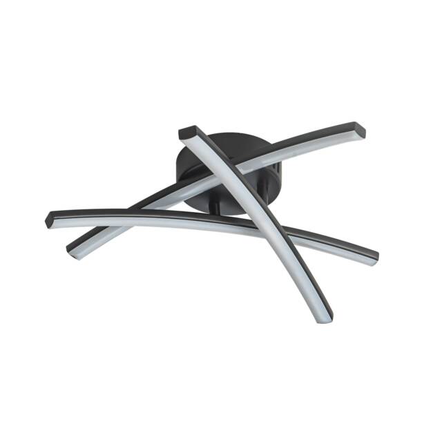 Yardley - Black LED Flush Ceiling Light Black 1