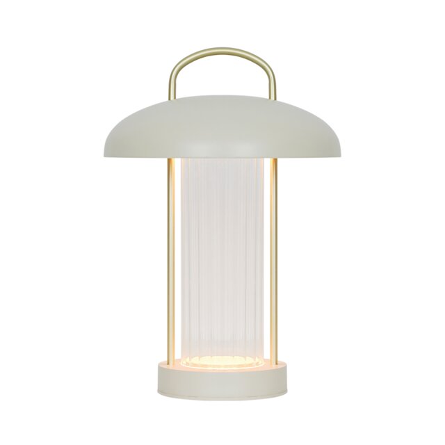 Nordlux Mirano Indoor Table Battery Light Beige Metal Solar Intergrated LED Sensor 3-Level Dimming, IP20 Cream Beige