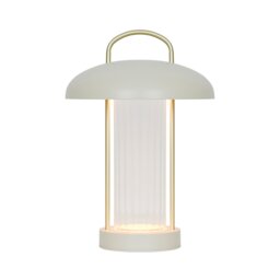 Nordlux Mirano Indoor Table Battery Light Beige Metal Solar Intergrated LED Sensor 3-Level Dimming, IP20 Cream Beige