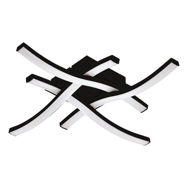 EGLO Basic Cabezas-E Black Steel & Plastic 4 Flame Wall/Ceiling Light, 4000K