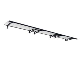Patio Cover Altair Door Awning Canopy 4500 Clear - Acrylic - L453.5 x W91.5 x H17.5 cm - Grey Grey