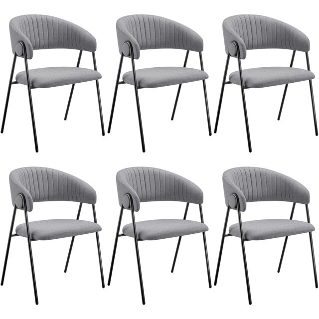Dining Chair Bedano - woven fabric, padded, 150 kg load capacity Grey grey 6