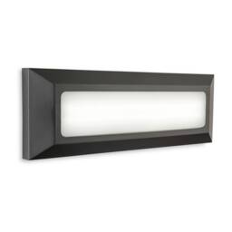 Shine Outdoor Integrated LED Surface Mounted Wall & Step Light Rectangle Graphite IP65