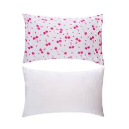SMUG Soft Satin Pillowcase Set - Starlit Cherry Print