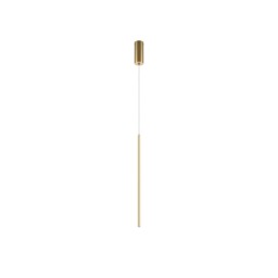 Halo Modern Slim Pendant Ceiling Light Brass 750lm White Shade