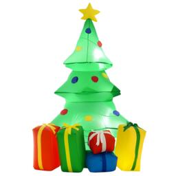 HOMCOM 5FT Inflatable Christmas Tree Xmas Airblown Holiday Decoration Outdoor