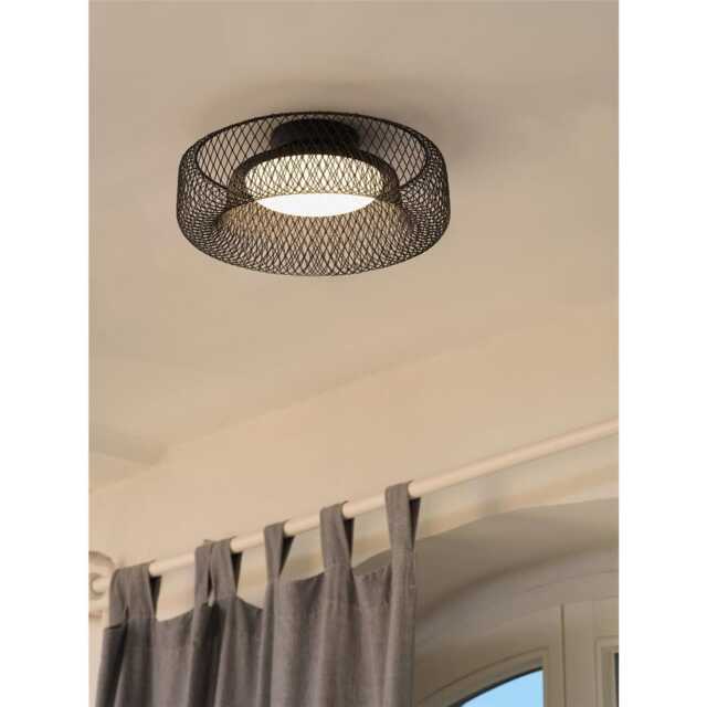 Osram Decor Mesh Ceiling Light Black 1930lm 18.5W 3000K Warm Light Indoor LED Black Black 1
