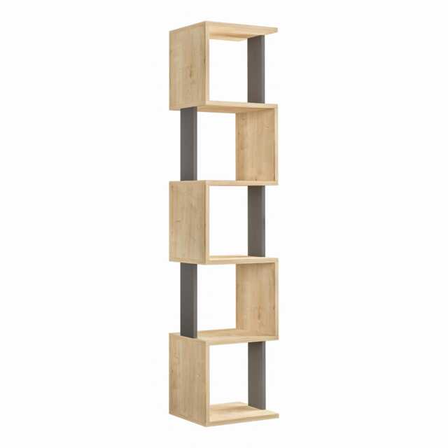 Decortie Piri Bookcase 35x30x161cm Oak Anthracite Grey