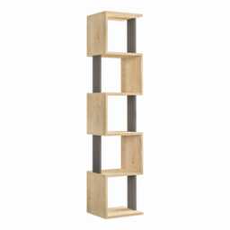 Decortie Piri Bookcase 35x30x161cm Oak Anthracite Grey