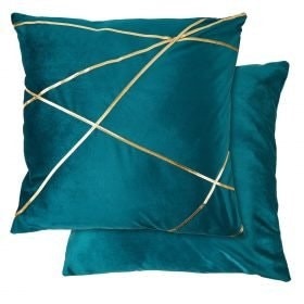 Fractal Cushion Cover 43cm x 43cm Emerald Green Green