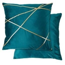 Fractal Cushion Cover 43cm x 43cm Emerald Green Green